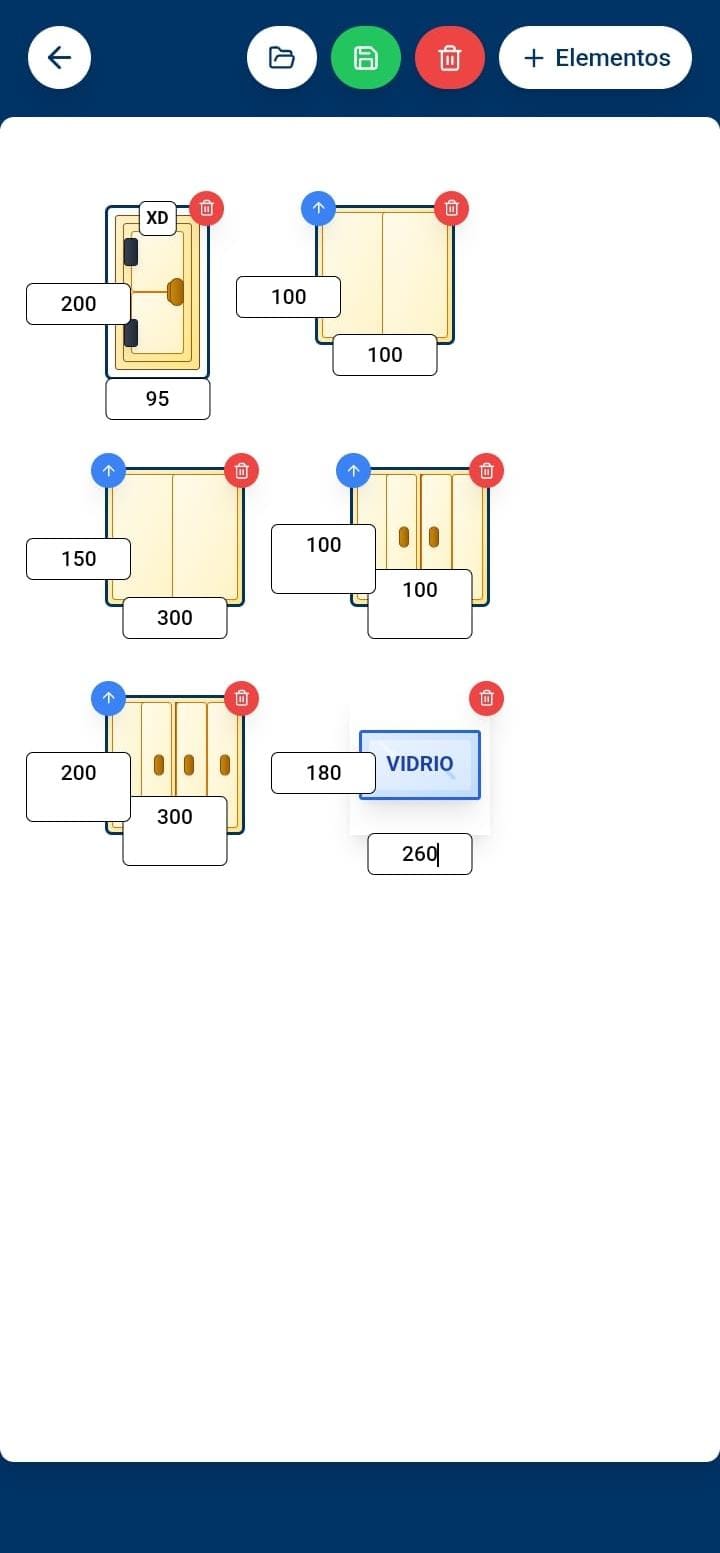 Panel de elementos (vertical)